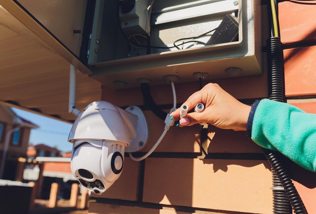 How to install security camera wiring