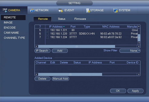 dahua onvif settings