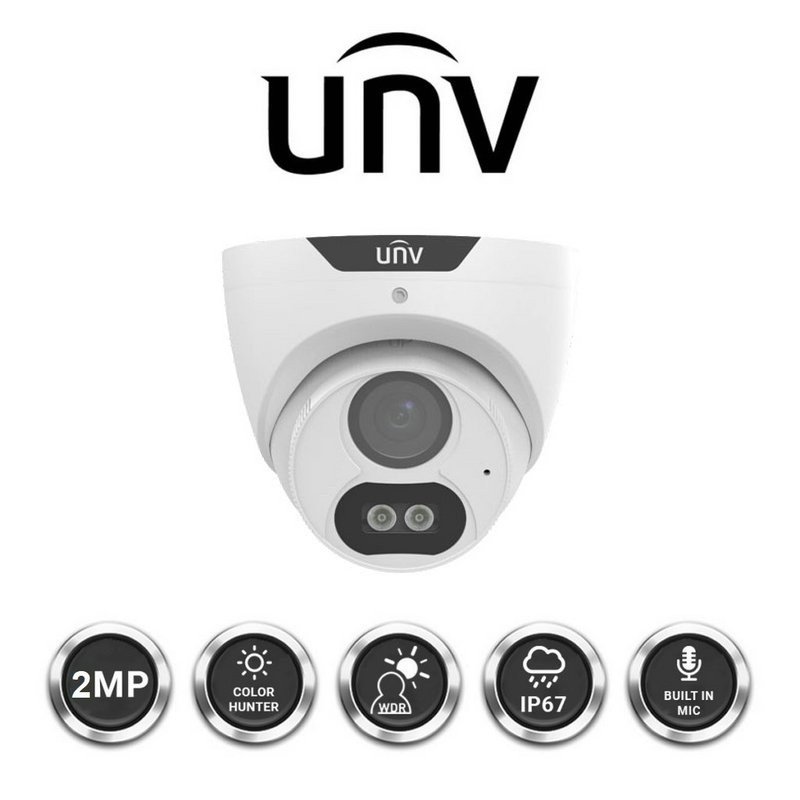 Uniview 2mp ColourHunter HD Fixed Eyeball Analog Camera UAC-T122-AF28M-W