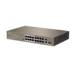 TEF1118P-16-150W / Switch / 16FE+2GE / 1SFP Desktop Switch With 16-Port PoE