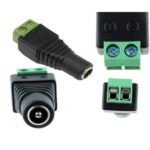 DC Power Socket Plug 2.1mm Female Connector Cable Adaptor for CCTV Camera & LED