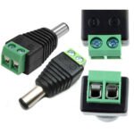 DC Power Socket Plug 2.1mm male Connector Cable Adaptor for CCTV Camera & LED